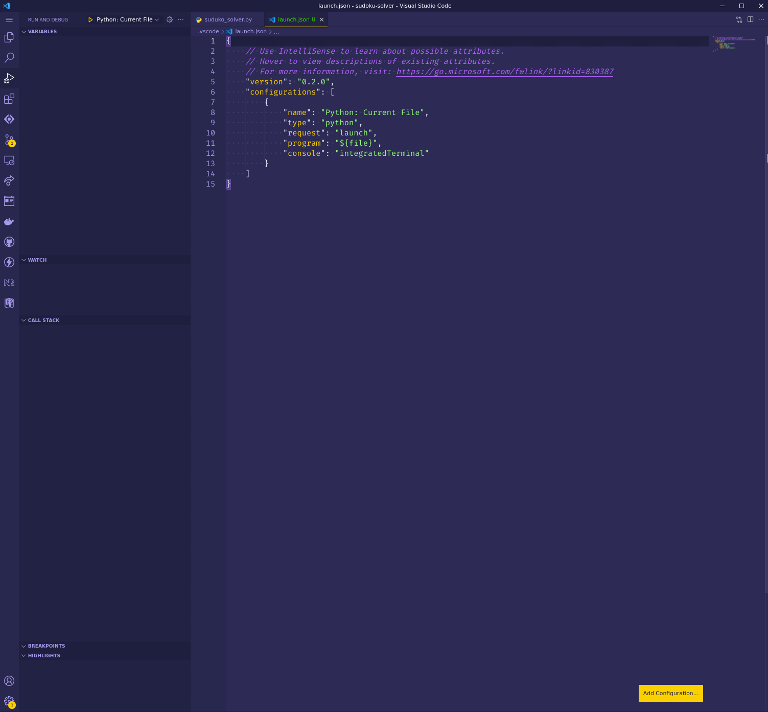 Python Debugger pane in VS Code