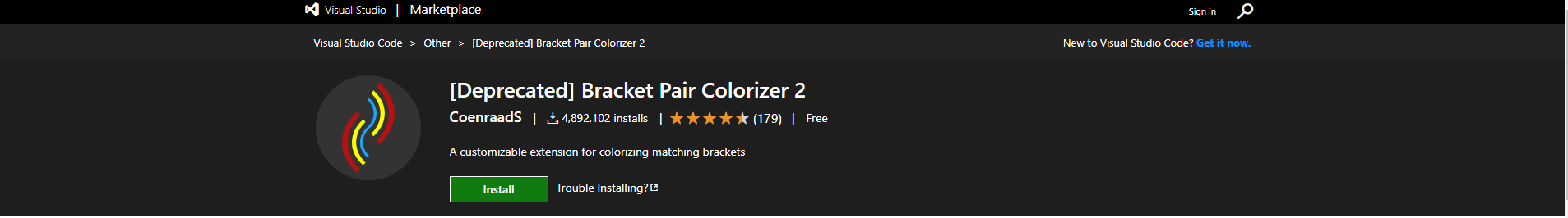 Bracket Pair Colorizer 2 (CoenraadS)