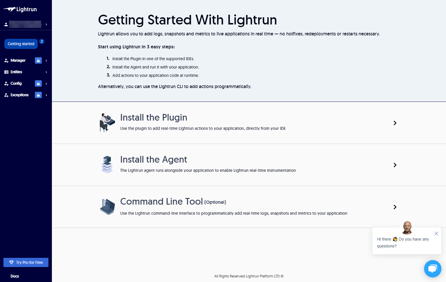 Getting Started with Lightrun