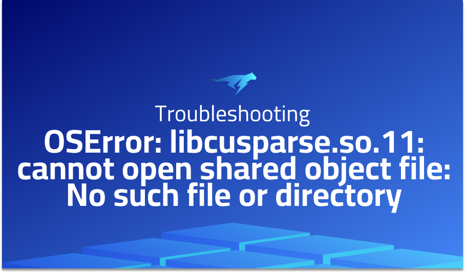 OSError: libcusparse.so.11: cannot open shared object file: No such file or directory