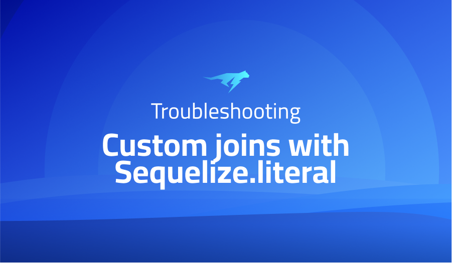 Custom joins with Sequelize.literal