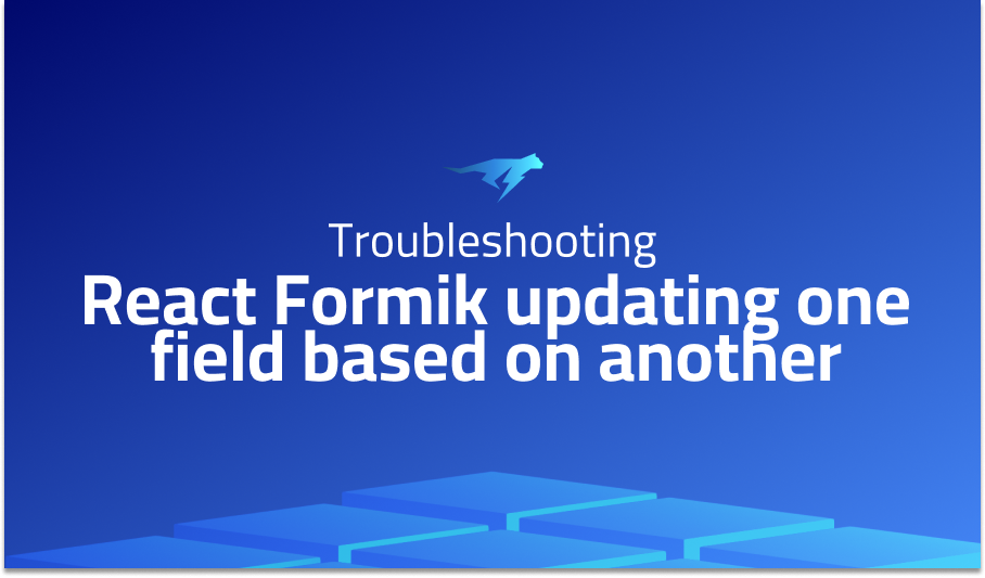 React Formik updating one field based on another