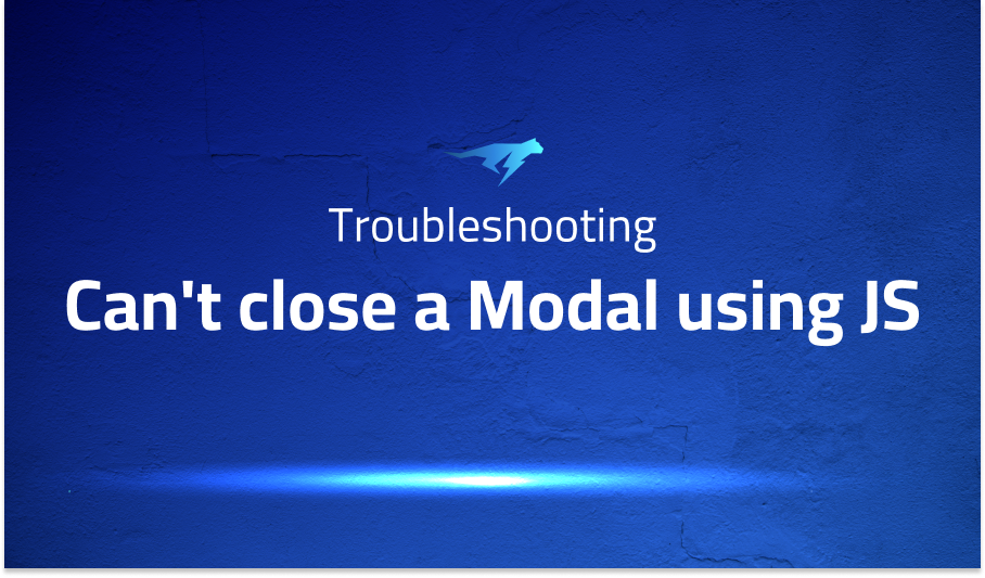 Can't close a Modal using JS