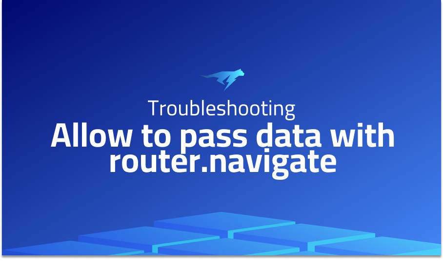Allow to pass data with router.navigate