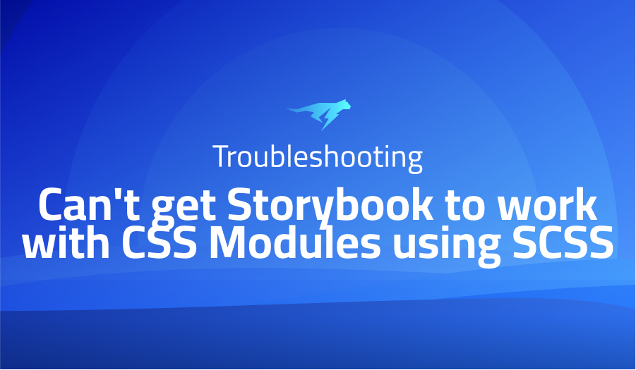 Can't get Storybook to work with CSS Modules using SCSS