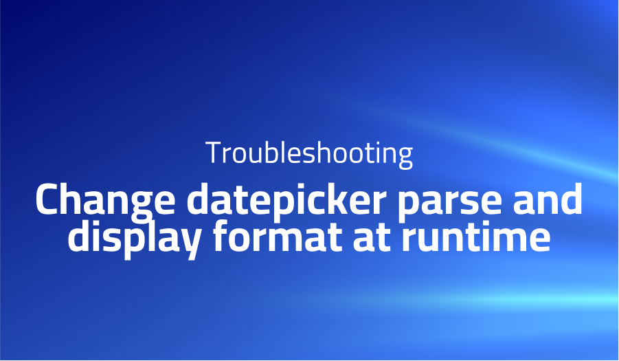 Change datepicker parse and display format at runtime