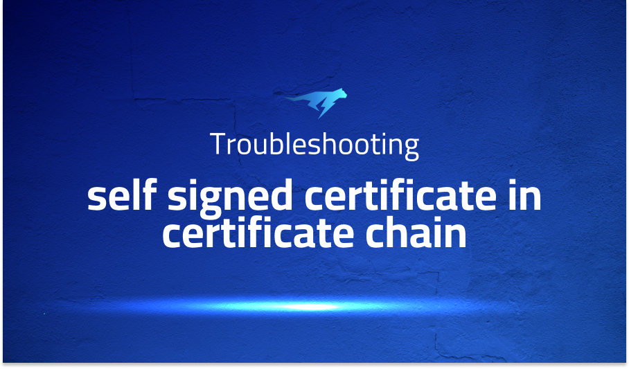 self signed certificate in certificate chain