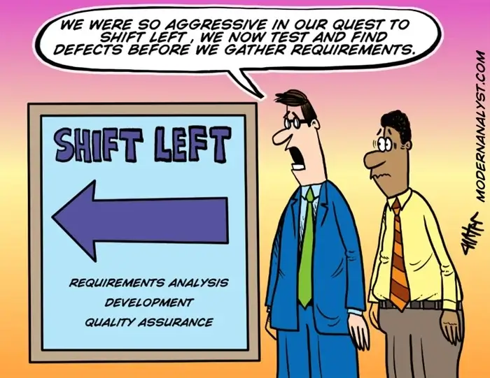Technology Executive: "We were so aggressive in our quest to shifting left, we now test and find defects before we gather requirements."