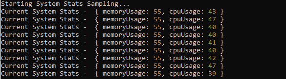 Node.js application output when instrumented with Lightrun