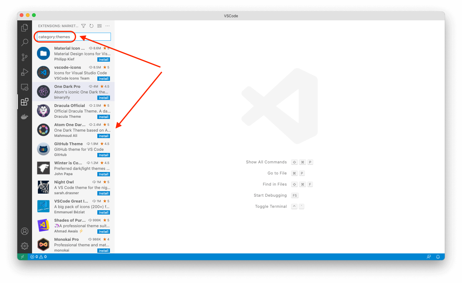 Install from marketplace