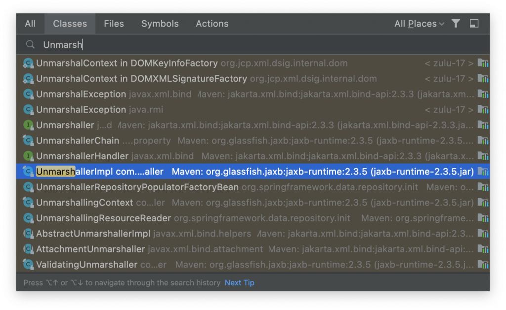 Looking up the JAXB unmarshaller
