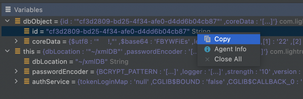 Setting the ID parameter value