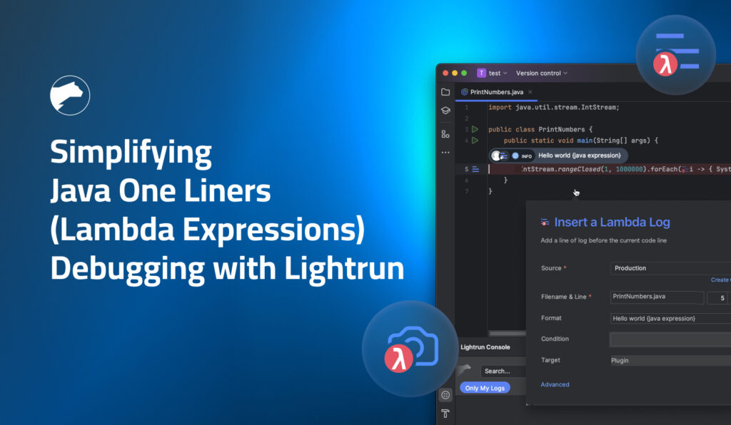 Simplifying Java One Liners (Lambda Expressions) Debugging with Lightrun
