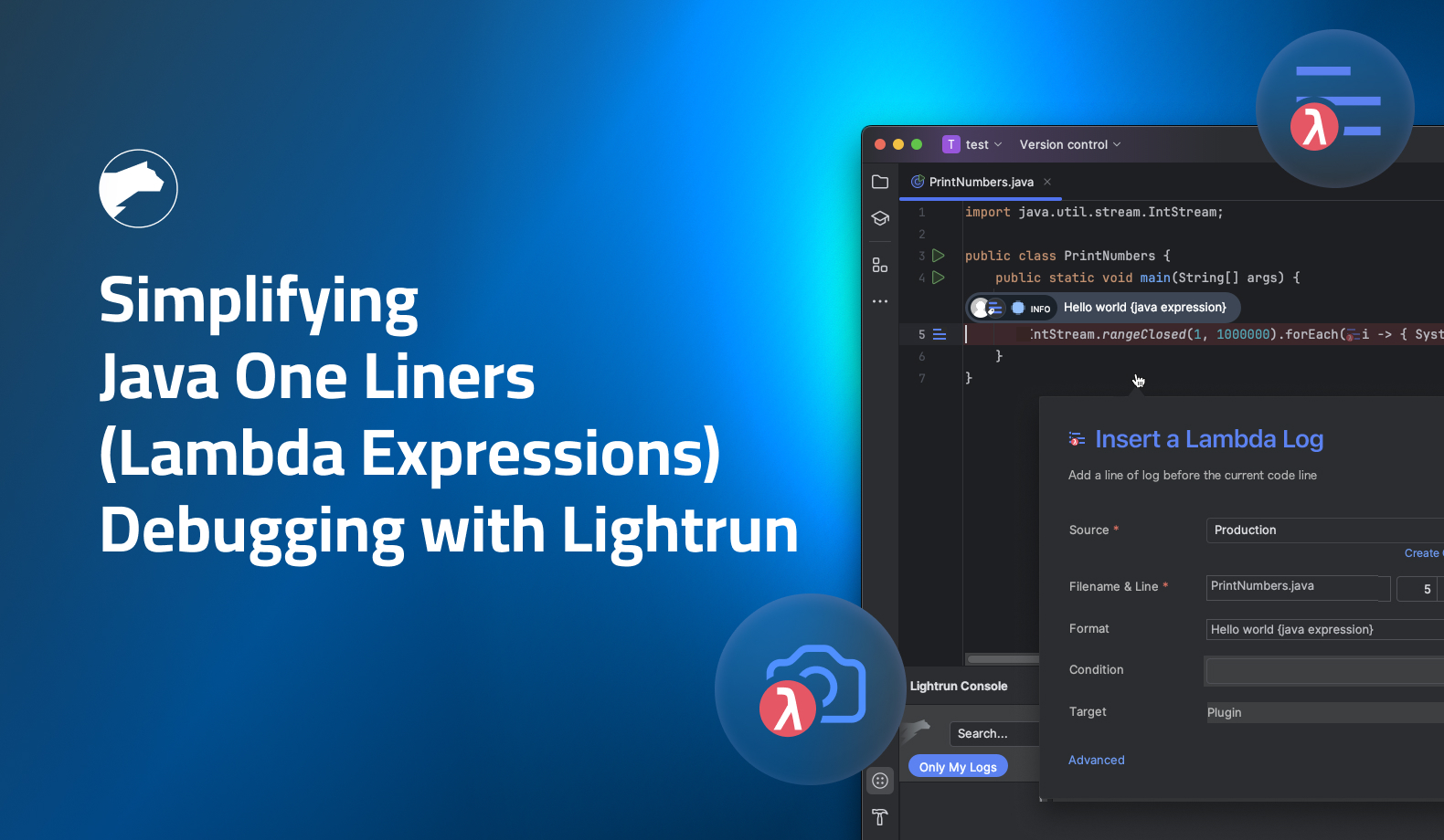 Simplifying Java One Liners (Lambda Expressions) Debugging with Lightrun