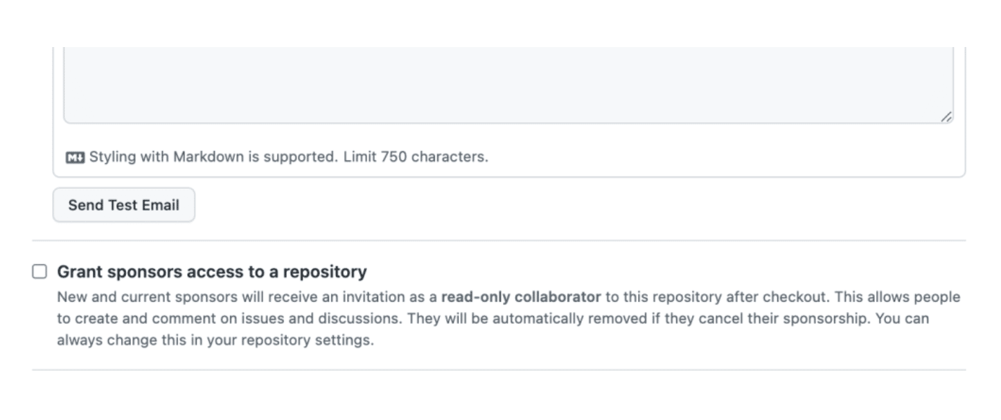 Adding repositories to a sponsorship tier