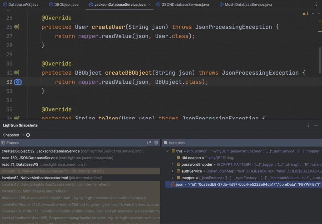 Debugging Jackson serialization