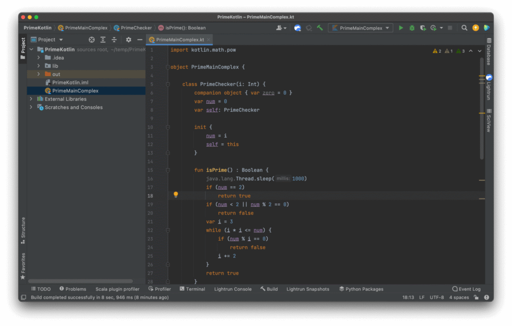 Kotlin application in IntelliJ IDEA