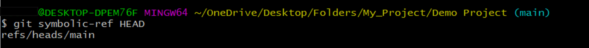 git symbolic-ref HEAD