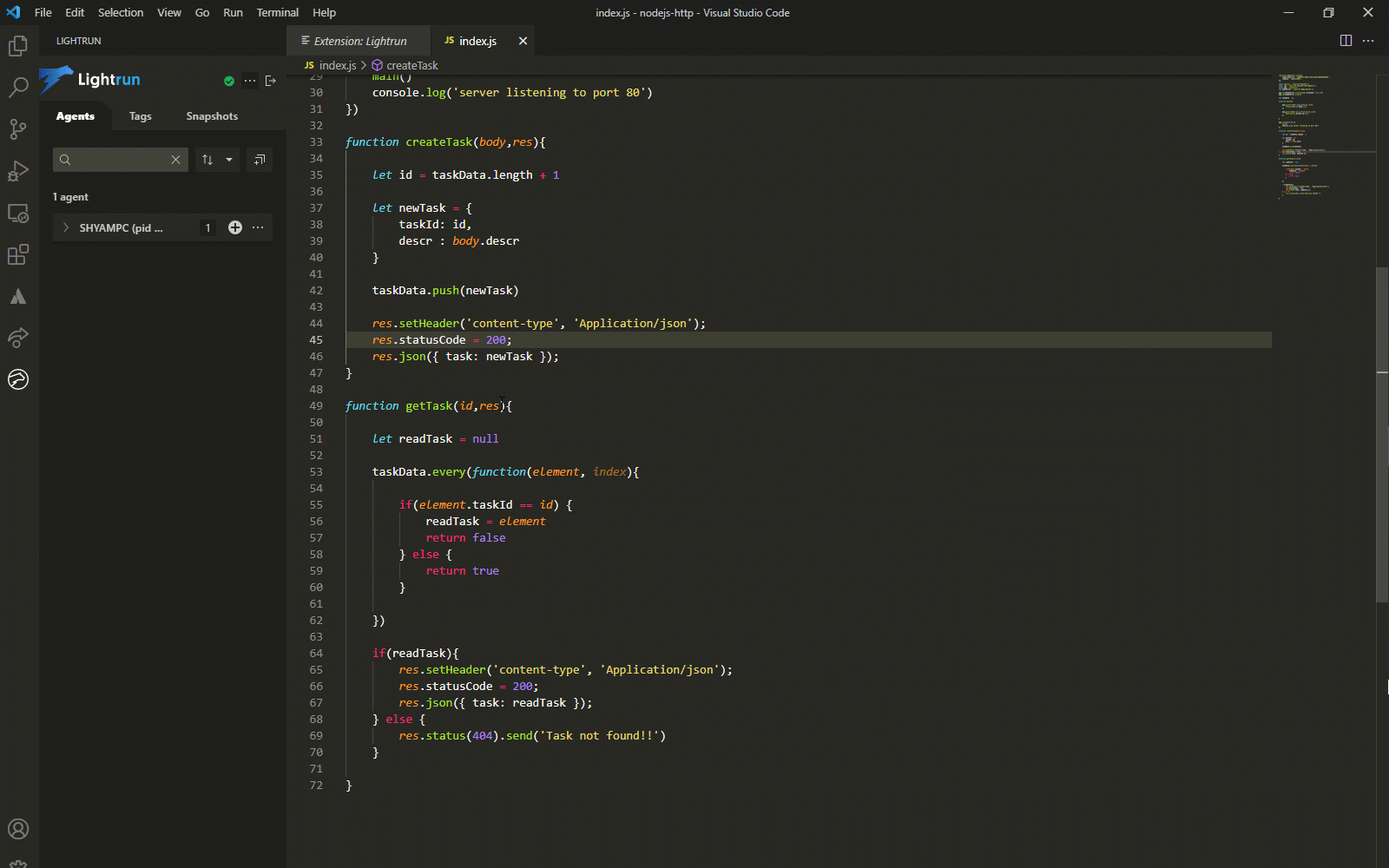  display logs with values