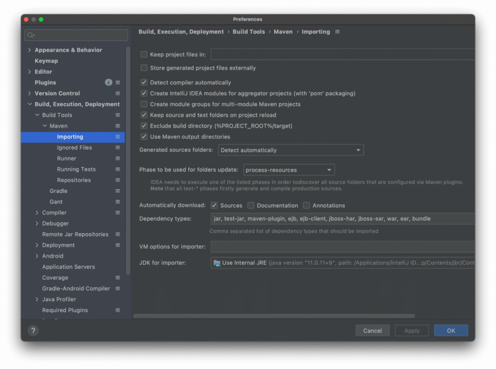 Maven settings in IntelliJ IDEA