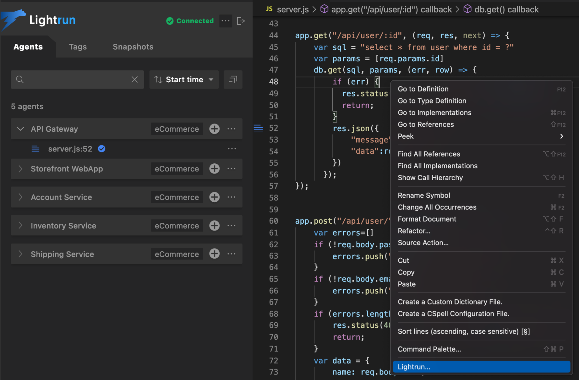 Lightrun for Visual Studio Code