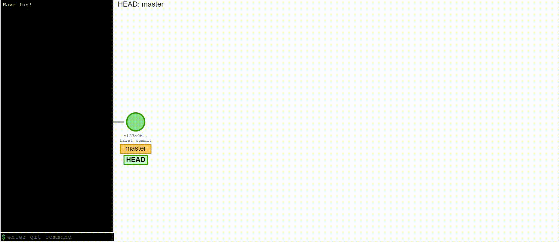 Git HEAD updating animation