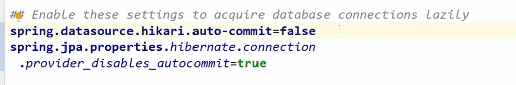 DB connection configuration