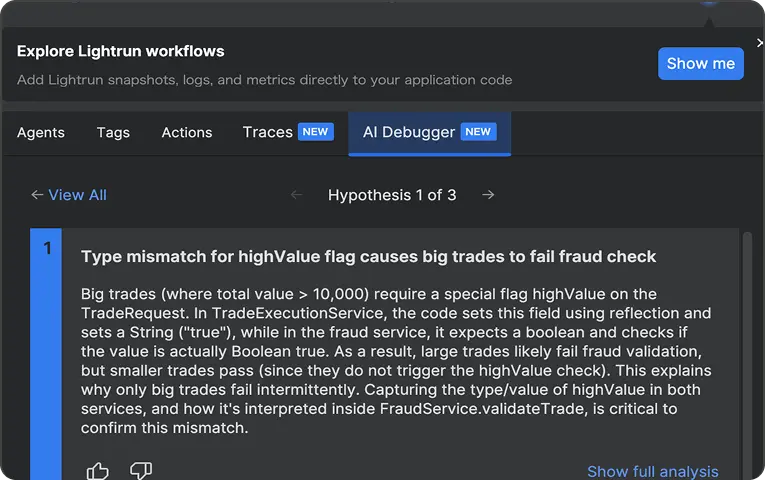 Lightrun for JetBrains IDEs - Debug Production Code