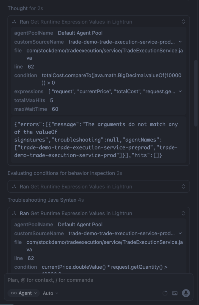 how the trade is being processed under real production traffic