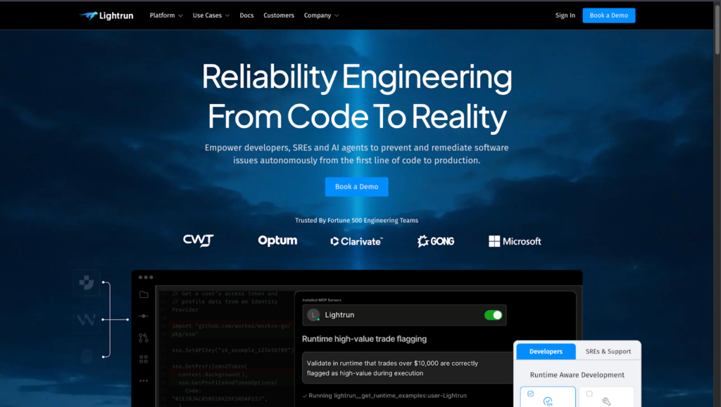 Top 6 AI SRE Tools and Why Runtime-Grounded Reliability Is the New Standard