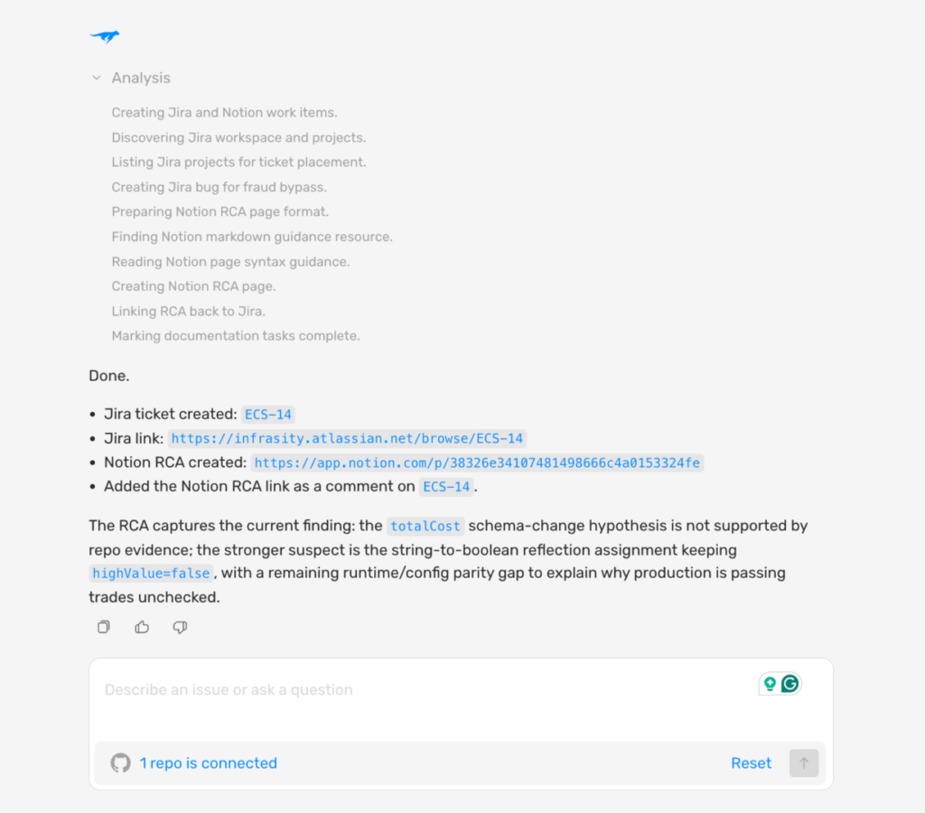 Runtime context closing the feedback loop between deployment and confirmed production behavior