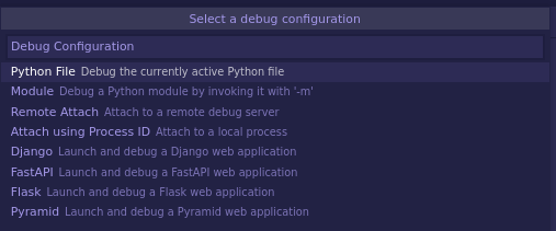 Debug Configuration