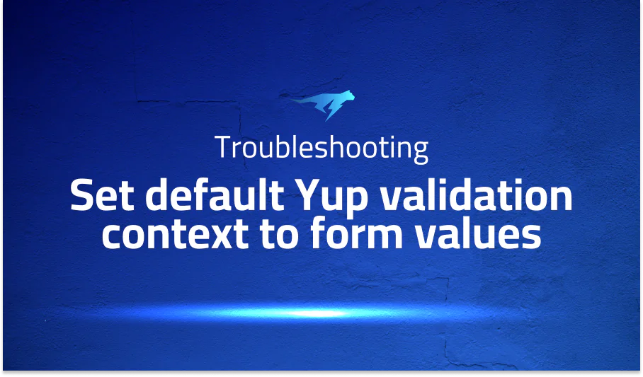 Set default Yup validation context to form values