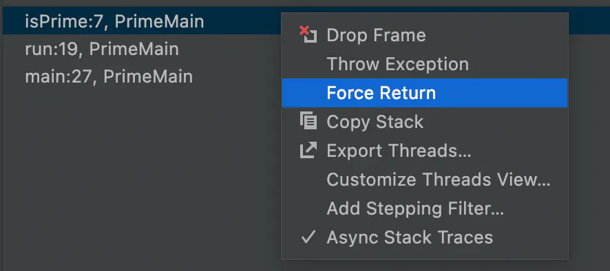 Force return