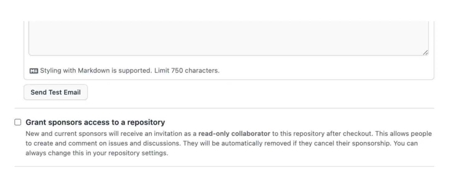 Adding repositories to a sponsorship tier