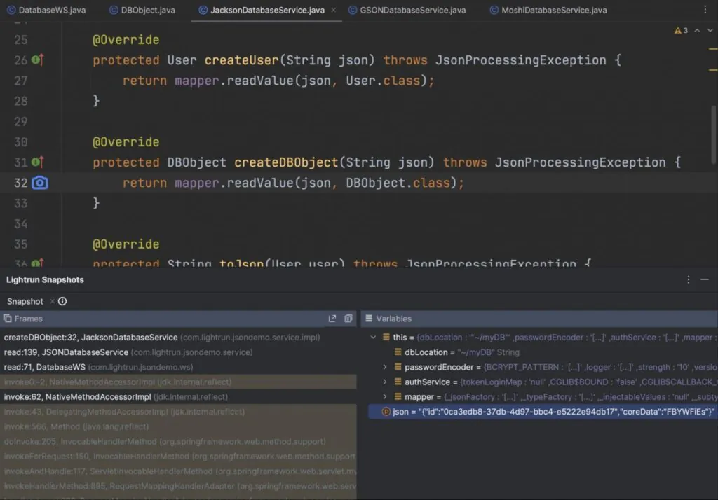 Debugging Jackson serialization