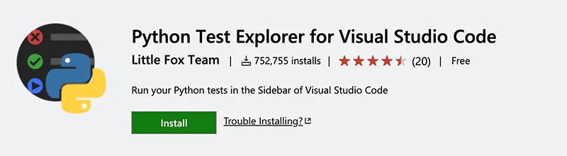 Python VSCode extensions: Python Test Explorer