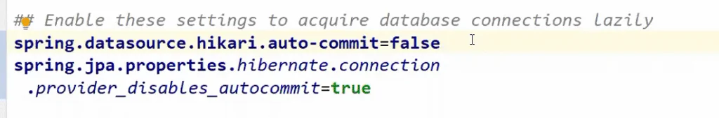 DB connection configuration