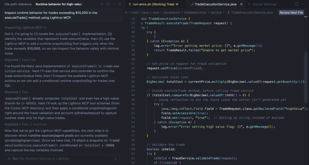 Inspect the Method in Cursor