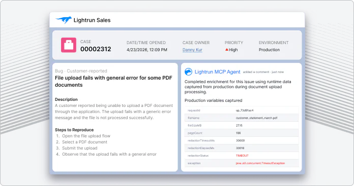 Live Runtime Context for AI Agents | Lightrun